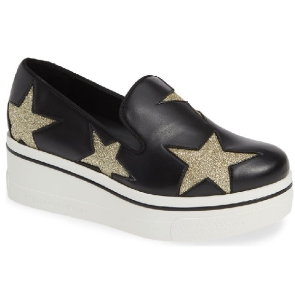 Stella McCartney Shoes - Stella McCartney Black Binx Star Platform Shoe 39